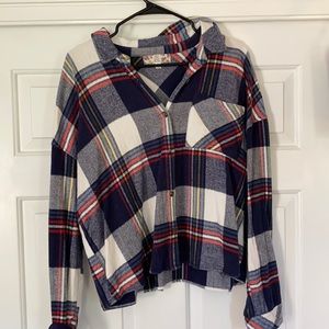 Blue and red flannel